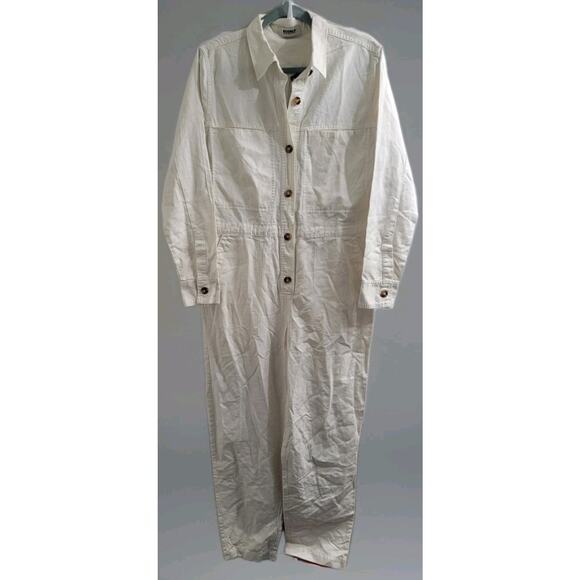 NWT Ecoalf Vegan Calcite Jumpsuit Sz M Organic Cotton Lyocell Linen Blend $229 - Picture 1 of 16